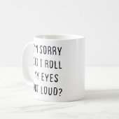 Sarcastische Mok, Funny Coffee Mok, Mokken met Gez (Voorkant links)