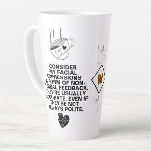 Sarcastische mok met grappige quote voor koffielie
