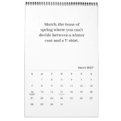 Sarcastische monochrome kalender (Mar 2027)
