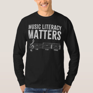 Sarcastische muziekgeletterdheid die ik graag eet t-shirt