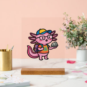 Sarcastische Nerd Axolotl Ik Heb Axolotl Vragen Me Acryl Bord