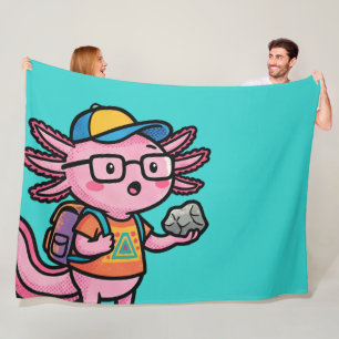 Sarcastische Nerd Axolotl Ik Heb Axolotl Vragen Me Fleece Deken