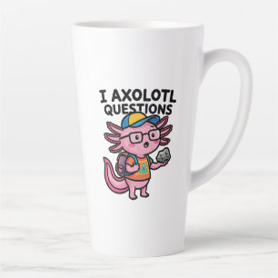 Sarcastische Nerd Axolotl Ik Heb Axolotl Vragen Me Latte Mok