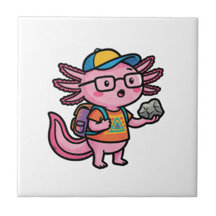 Sarcastische Nerd Axolotl Ik Heb Axolotl Vragen Me Tegeltje