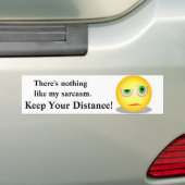 Sarcastische onwetende emoji personaliseren bumpersticker (Op auto)