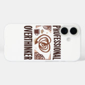 Sarcastische Overdenker met Koffie en Chaos Case-Mate iPhone Case (Achterkant (horizontaal))