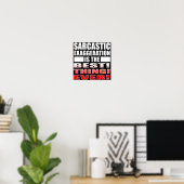 Sarcastische Overdrijving Grappig Poster Bord Quot (Thuiskantoor)
