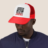 Sarcastische Overdrijving Grappige Bal Cap Hoed Qu Trucker Pet (In situ)