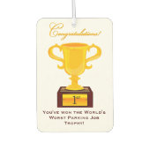 Sarcastische Parking Trophy Luchtverfrisser (Voorkant)