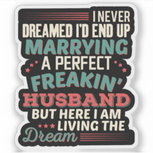 Sarcastische perfecte verdomde echtgenoot vrouw hu sticker