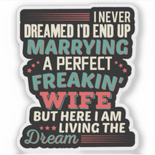 Sarcastische Perfecte Verdomde Vrouw Echtgenoot Hu Sticker