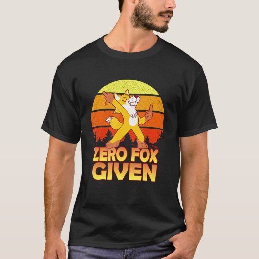 Sarcastische Pun Zero Fox Gegeven Fox T-shirt (Voorkant)