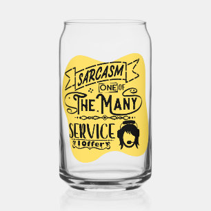 sarcastische quote  blikvorm glas