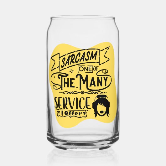 sarcastische quote  blikvorm glas (Voorkant)