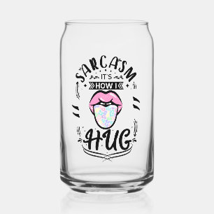 sarcastische quote  blikvorm glas