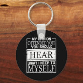 Sarcastische quote sleutelhanger (Voorkant)