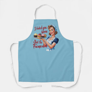 Sarcastische Retro Cupcake Huisvrouw Schort
