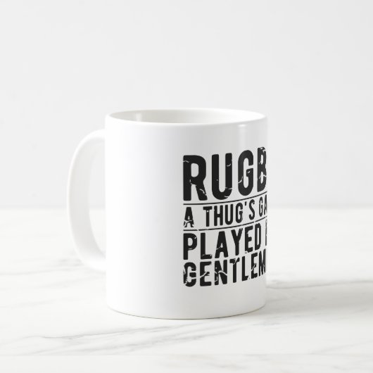 Sarcastische Rugby-spelers Citaat-cadeautje - Rugb Koffiemok (Voorkant links)