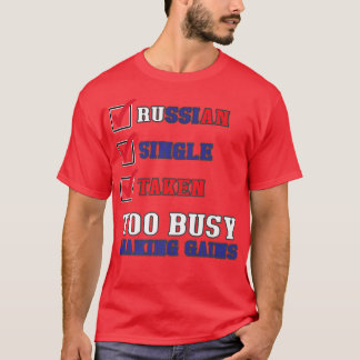 Sarcastische Russische Gym Funny Rusland vlag T-shirt