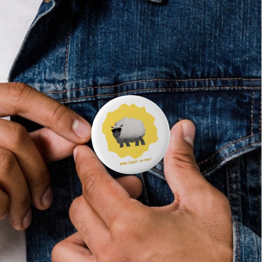 Sarcastische Schaap – Heb je het tegen mij? Ronde Button 5,7 Cm