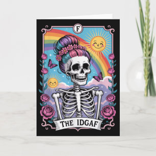 Sarcastische Skelet De Idgaf Grappige Tarotkaart G Kaart