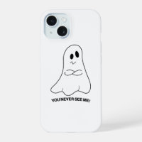 Sarcastische spooktelefoonhoes – Je ziet me nooit