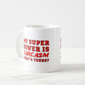 Sarcastische Superkracht Fun Mok (Voorkant links)