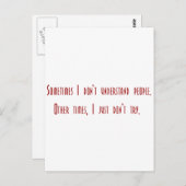 Sarcastische t - shirts voor sarcastische mensen. briefkaart (Voorkant / Achterkant)