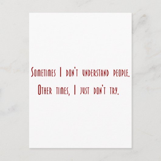 Sarcastische t - shirts voor sarcastische mensen. briefkaart (Voorkant)