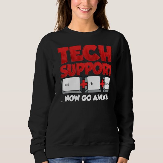 Sarcastische technische ondersteuning Ctrl Alt Del Trui (Voorkant)