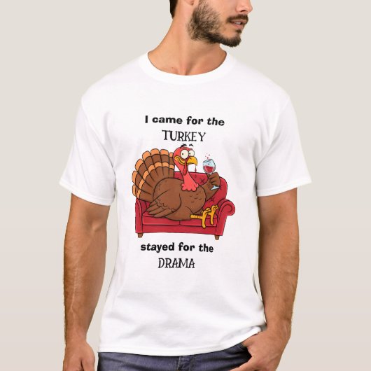 Sarcastische Thanksgiving Turkije Grappig Quote T-shirt (Voorkant)