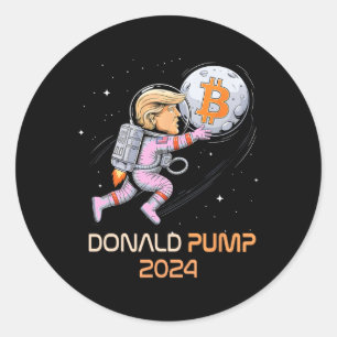 Sarcastische Trump 2024 Donald Pump Bitcoin Comeby Ronde Sticker