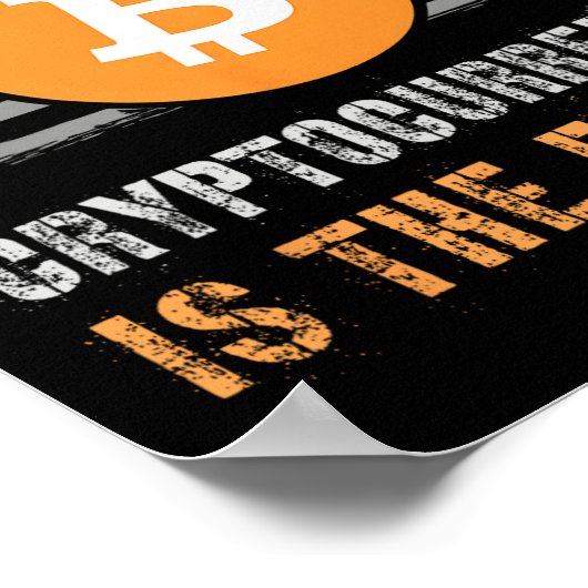 Sarcastische Trump America Crypto is de toekomst J Poster (Hoek)