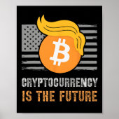 Sarcastische Trump America Crypto is de toekomst J Poster (Voorkant)