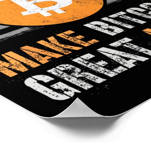 Sarcastische Trump maakt Bitcoin weer geweldig Hum Poster (Hoek)