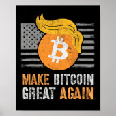 Sarcastische Trump maakt Bitcoin weer geweldig Hum Poster (Voorkant)