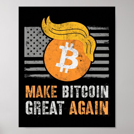 Sarcastische Trump maakt Bitcoin weer geweldig Hum Poster (Voorkant)