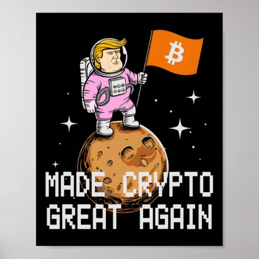 Sarcastische Trump maakte crypto weer geweldig voo Poster (Voorkant)