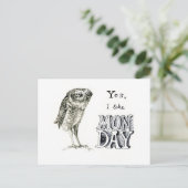 Sarcastische uil briefkaart (Staand voorkant)