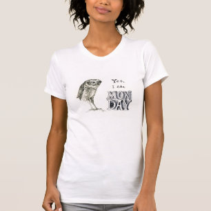 Sarcastische uil: maandag t-shirt