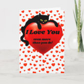 Sarcastische Valentijn Zwarte Kat Hart Custom Humo Kaart (Voorkant)