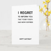 Sarcastische verjaardag vader vriend zus gag grap kaart (Gele Bloem)