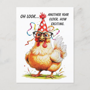 Sarcastische verjaardagshumor met een oordelende k briefkaart