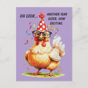 Sarcastische verjaardagshumor met een oordelende k briefkaart
