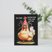 Sarcastische verjaardagshumor met Judgy Kip Briefkaart (Staand voorkant)