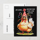 Sarcastische verjaardagshumor met Judgy Kip Briefkaart (Voorkant / Achterkant)