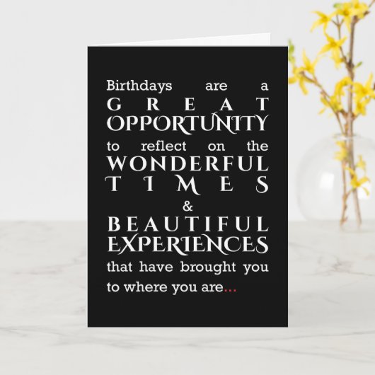 Sarcastische verjaardagskaart - Niets om te reflec Kaart (Gele Bloem)