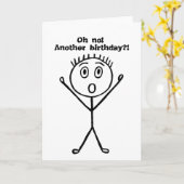 Sarcastische verjaardagskaart, Oh nee! Nog een ver Kaart (Gele Bloem)