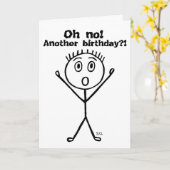 Sarcastische verjaardagskaart, Oh nee! Nog een ver Kaart (Gele Bloem)