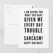 Sarcastische verjaardagswensen voor beste vrienden briefkaart (Voorkant / Achterkant)